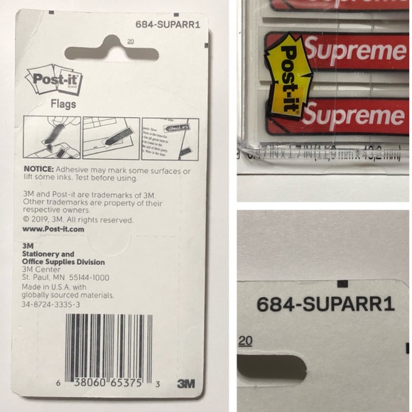 🆕 Supreme Post-It Flags - Picture 2 of 2